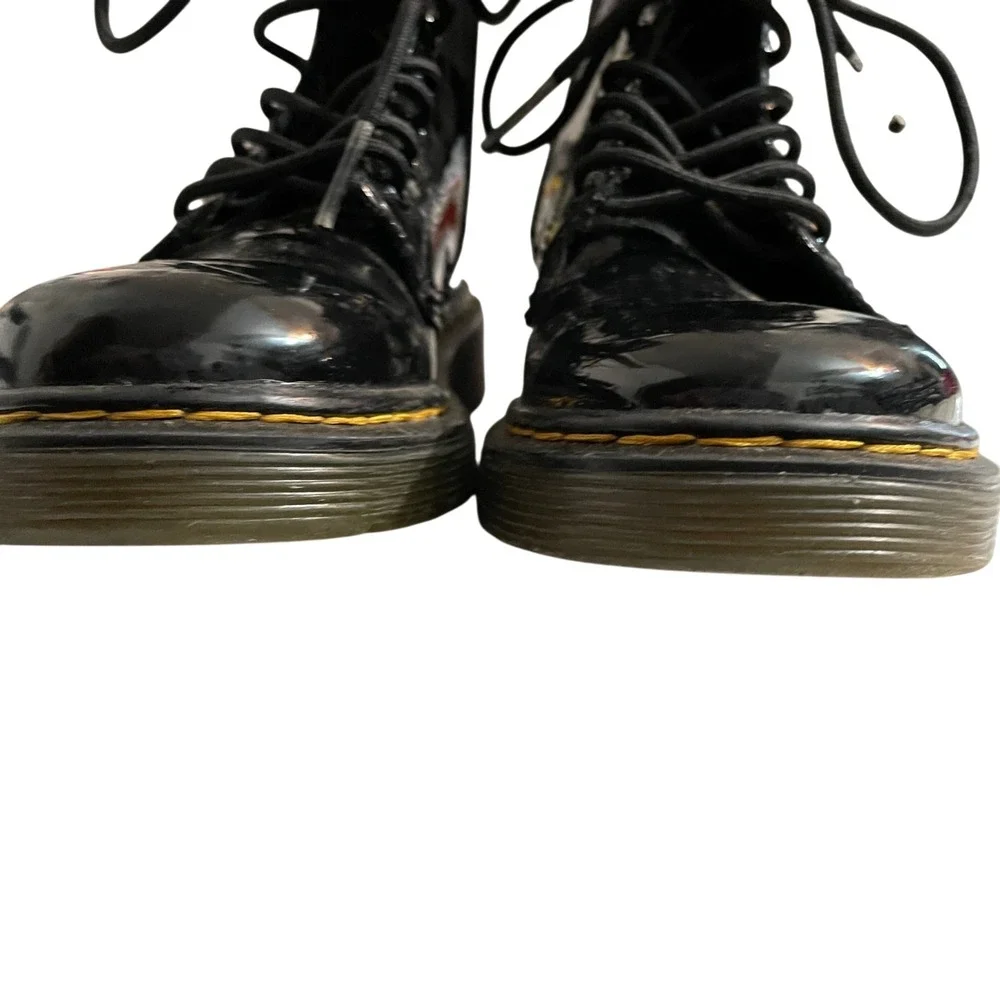 Doc Martens 12  Patent Leather Coated For Shine Inner Ankle Zip 1460J